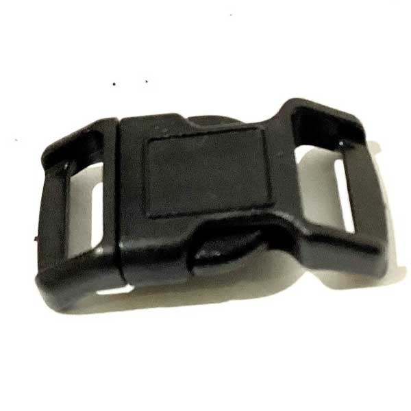 10mm Delrin Plastic Side Squeeze Release Black Light-Duty Buckle