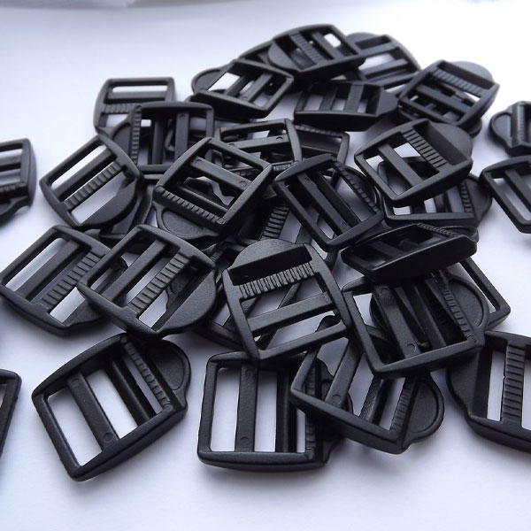Secure & Lightweight 15mm Plastic Ladderlock Mechanism Black Buckles