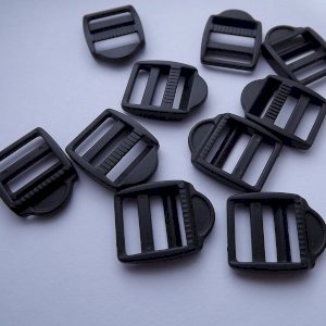 Secure & Lightweight 15mm Plastic Ladderlock Mechanism Black Buckles