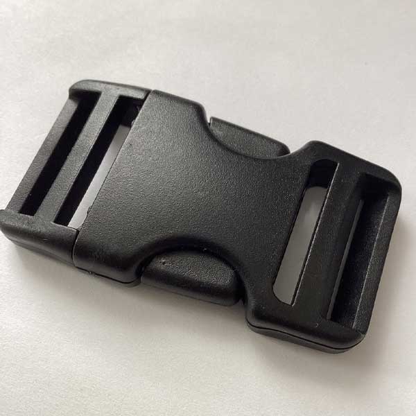 25mm Dual Adjustable Plastic Side Release Black Buckles