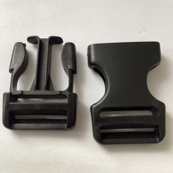 25mm Dual Adjustable Plastic Side Release Black Buckles
