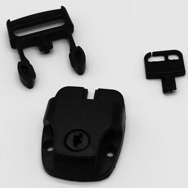  Lockable Tamper-Resistant Buckle 25mm Side Release and Key Surface Mount