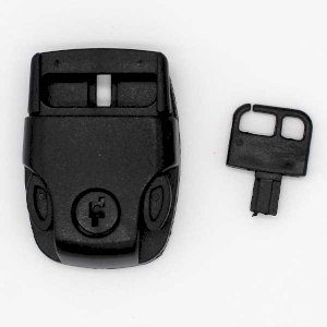 Lockable Tamper-Resistant Buckle 25mm Side Release and Key Surface Mount