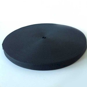 30mm Strong & Reliable Black Webbing Strap Tape