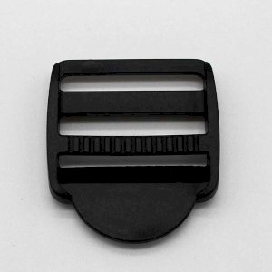 Secure & Reliable 38mm Black Plastic Ladderlock Buckles