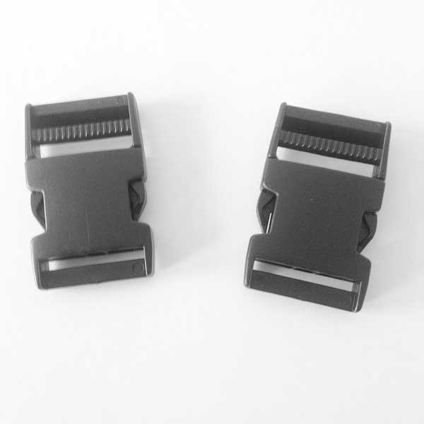 Secure & Reliable Plastic Side Release Black Buckles RX - 38mm