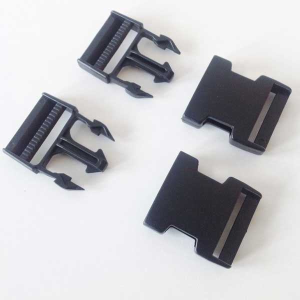 Secure & Reliable Plastic Side Release Black Buckles RX - 38mm