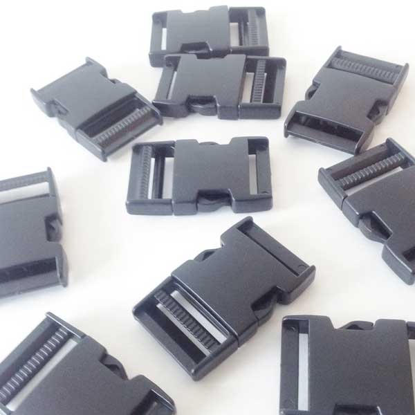 Secure & Reliable Plastic Side Release Black Buckles RX - 38mm