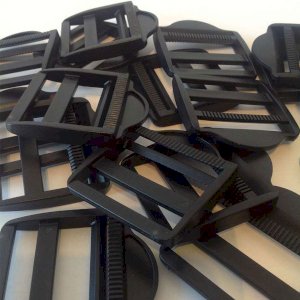 50mm Black Plastic Secure Ladderlock Mechanism Buckles 