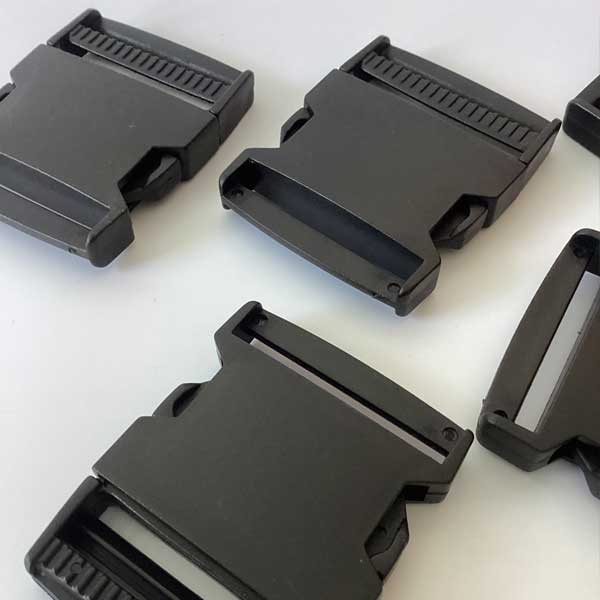 50mm Black Plastic Side Release Buckles Durable & Long Lasting 