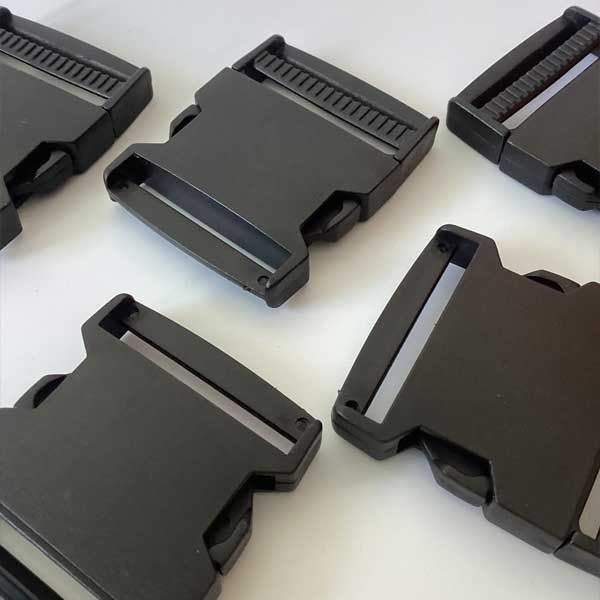 50mm Black Plastic Side Release Buckles Durable & Long Lasting 
