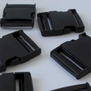 50mm Black Plastic Side Release Buckles Durable & Long Lasting 